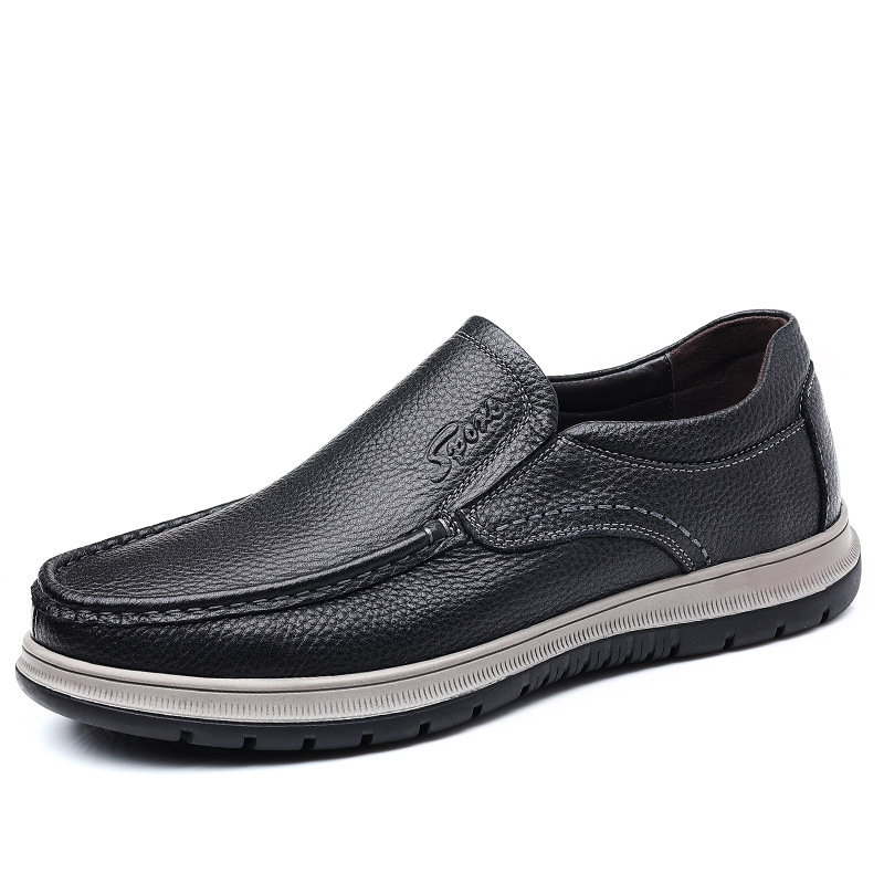 Otoño casual slip-on zapatos de los hombres bajos-top slip-on zapatos de los hombres de mediana edad y ancianos de fondo suave zapatos de papá