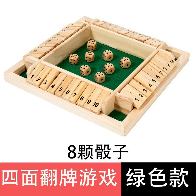 Cecpc flop digital de cuatro lados fiesta juego de mesa rompecabezas interactivo licor licor juguete de madera bebida accesorios del juego