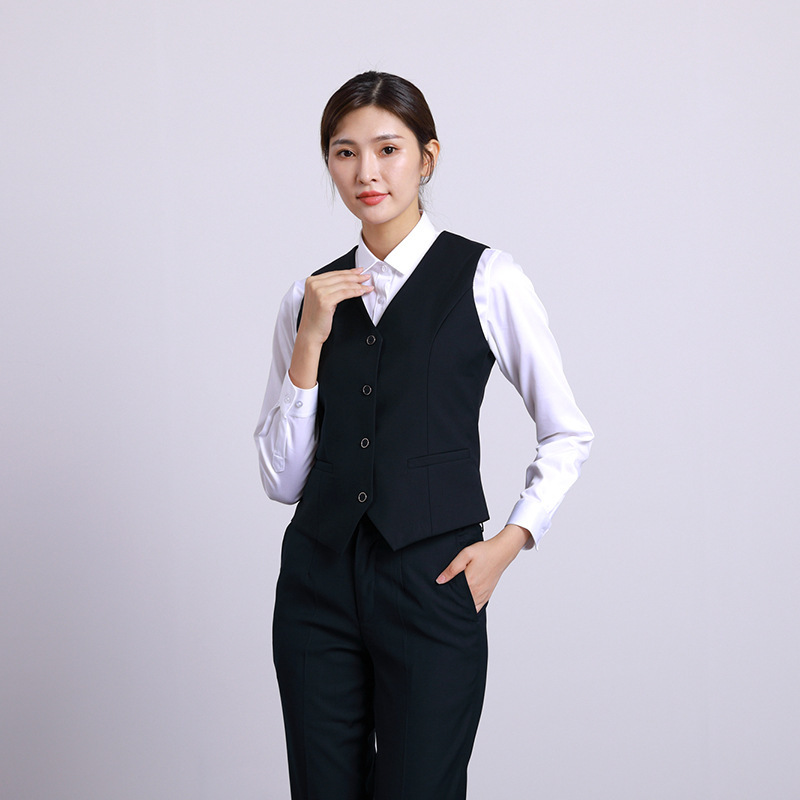 Profesional traje chaleco traje KTV camarero Hotel hombres y mujeres misma ropa de trabajo Banco chaleco ropa de trabajo uniforme