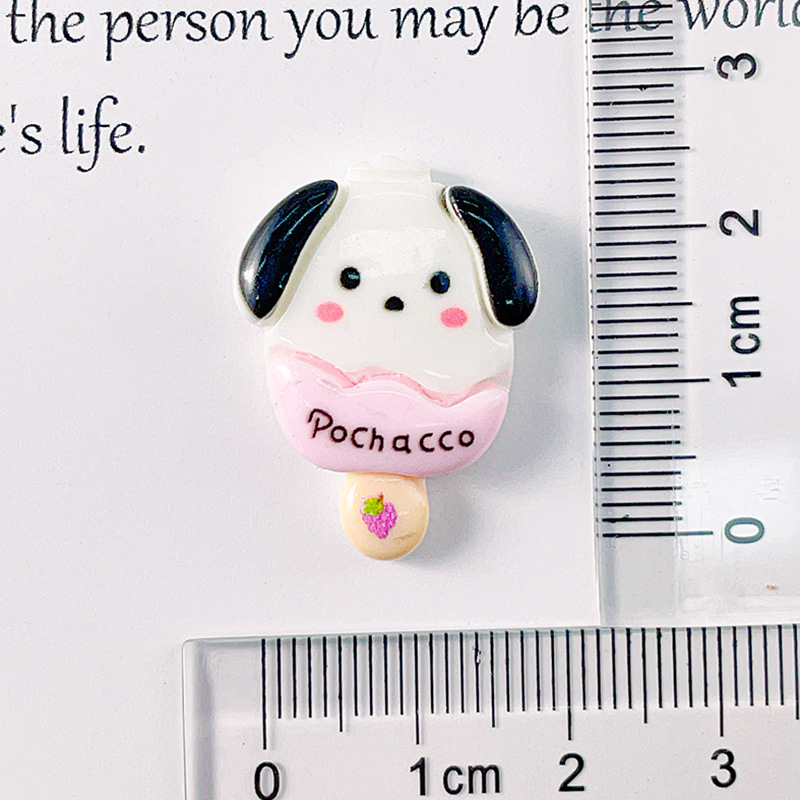 Brillante sanliou paleta de resina accesorios DIY crema pegamento horquilla accesorios para el cabello material al por mayor animal lindo helado