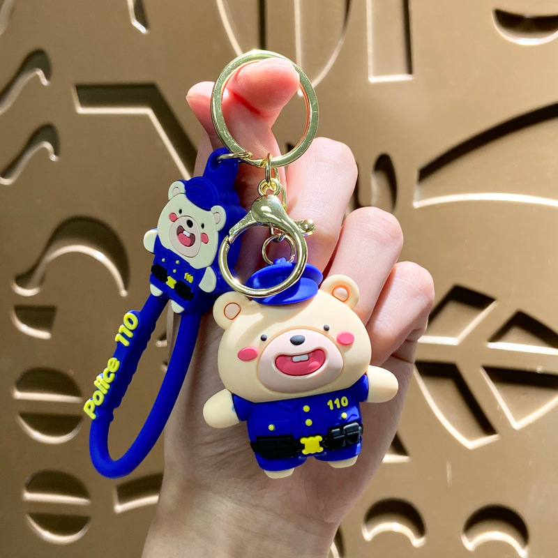 Lovely sea, tierra, aire osos bolsos colgantes llaveros de automóviles colgantes de garras decoraciones tiendas pequeños regalos al por mayor