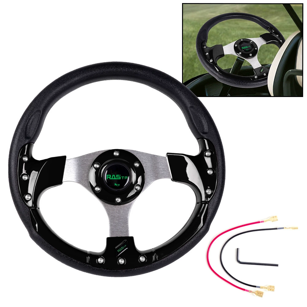 Трансграничные аксессуары для модификации автомобиля, гоночный руль из искусственной кожи, руль для соревновательных игр, 13inch гоночный руль для картинга