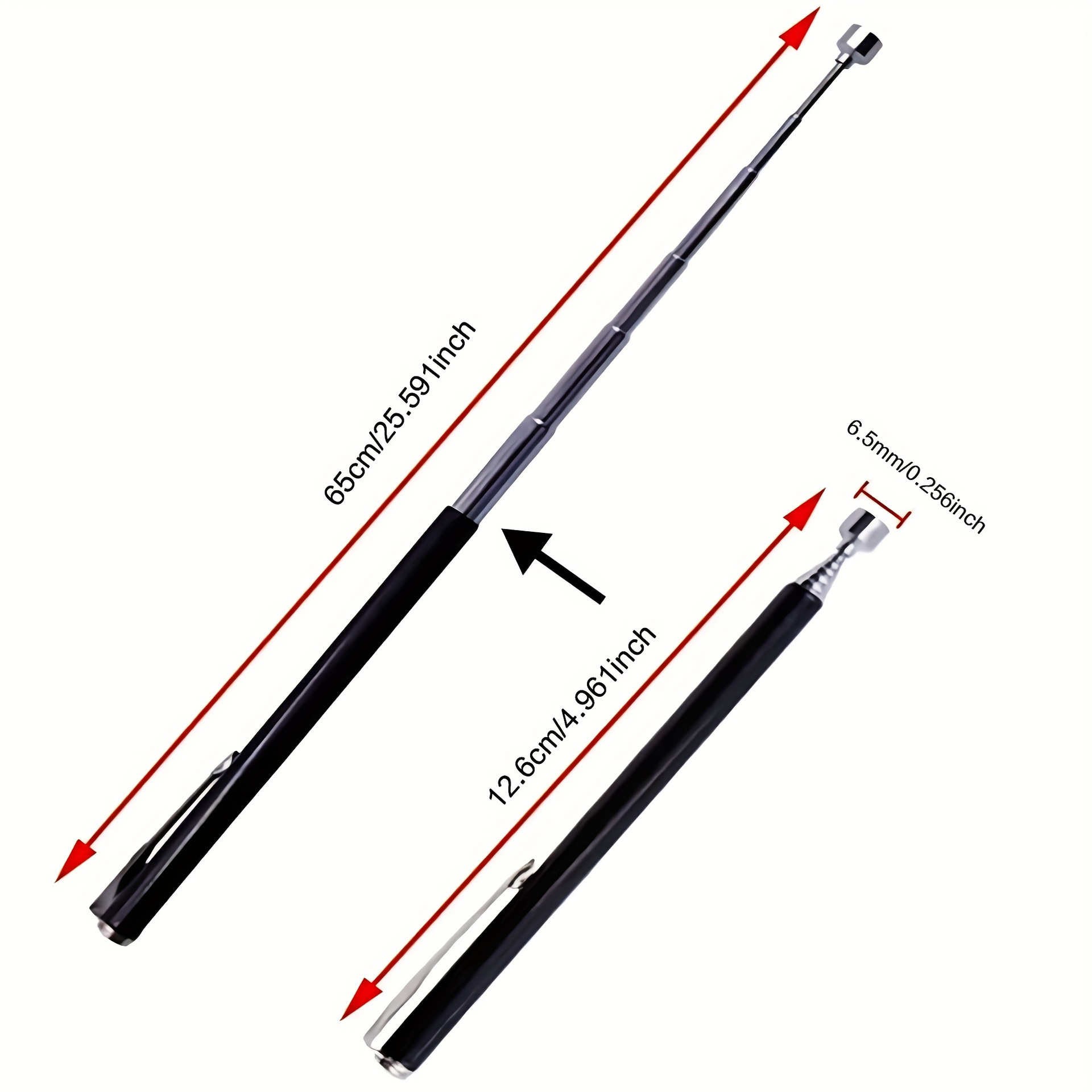 Transfronteriza al por mayor tipo de pluma retráctil recogida magnética varilla de succión herramienta magnetizador pluma varilla de succión modelo de comercio exterior