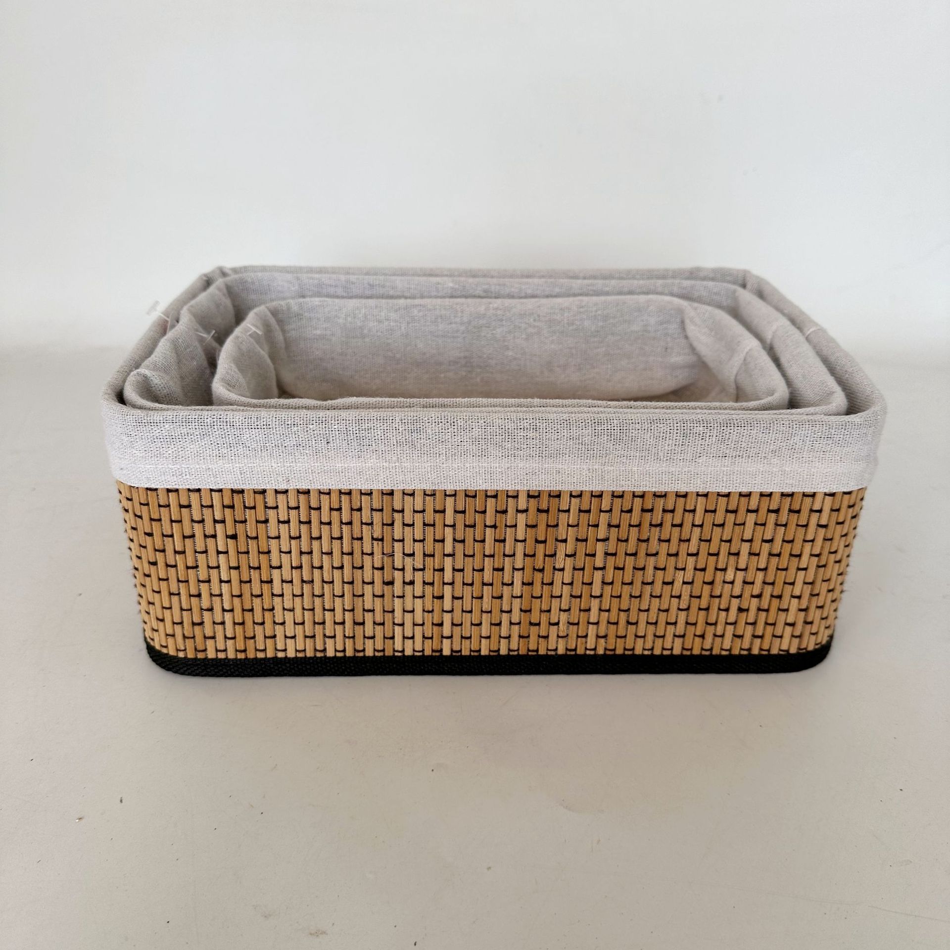 Cesta de Almacenamiento de Paja Natural Hecha a Mano para Interior y Escritorio