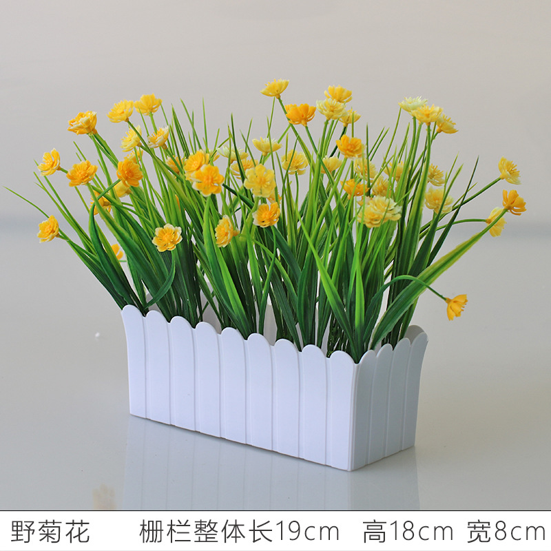 Flor artificial jardín de flores de plástico traje de valla de flores artificiales decoración de la ventana interior y exterior decoración floral decoración de la Mesa maceta flor