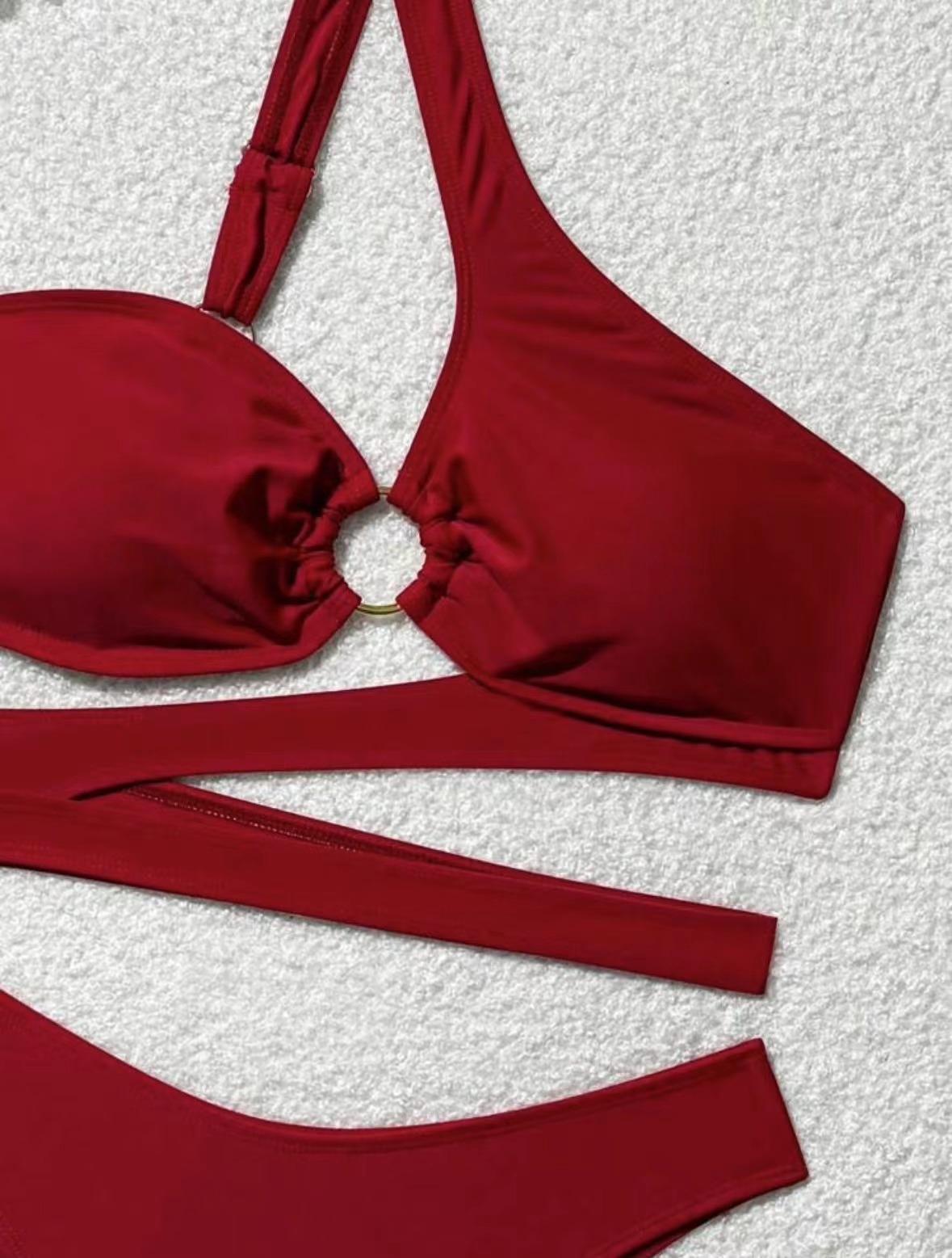 Sexy Cutout One-piece Swimsuit For Women Solid Colour Monokini_voghion.com
