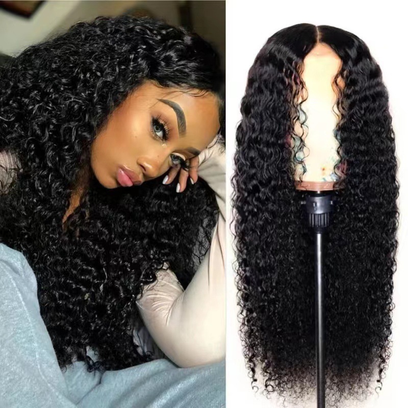 African Wigs For Women Long Curly Hair Synthetic Fiber Cornrow Perm Small Curls Full Head Synthetic Clip-in_voghion.com
