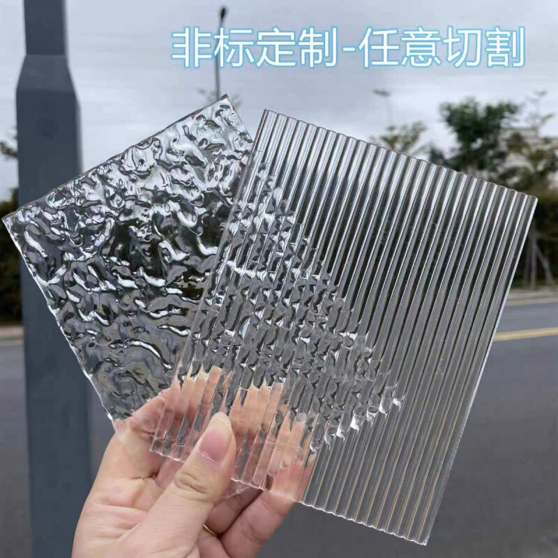 Stone stripe acrylic cabinet door self-installed cabinet door self-installed punch-free transparent acrylic plate diameter wafer