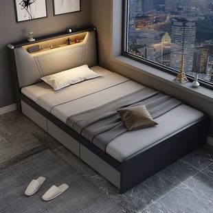 Hyundai Minimalist 1,2 метра односпальная кровать небольшая квартира с лампой высокого класса для хранения кровати татами для хранения