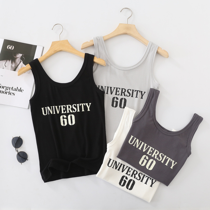 Threaded Cotton Bottoming Vest Women's Sleeveless Waistcoat Summer Thin Outer Wear Slip Top Loose All-match Pure Cotton Inner Waistcoat