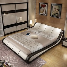 北欧床现代简约双人床轻奢床婚床1.5米1.8米床榻榻米主卧大床