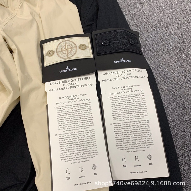 跨境Stone石头岛jacker幽灵夹克罗盘标刺绣洗水尼龙工装拉链纯色|undefined