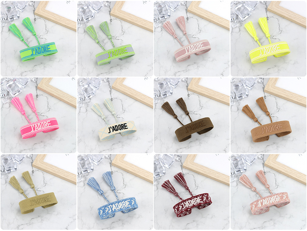 6g Weight Bracelets Classification Daily Occasion rope Material Letter Pattern Women'S Gender Knitting Design Fashion Style Fashion Letter Rope Knitting Women's Bracelets 6