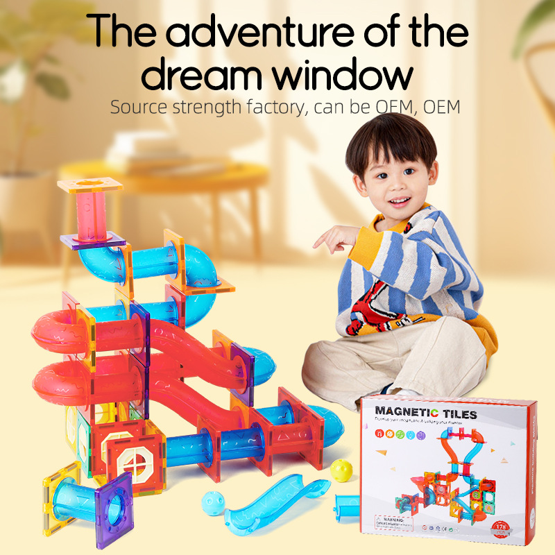 Nuevas baldosas magnéticas de colores para ventanas, juguetes educativos para niños, bloques de construcción que cambian de forma, ensamblaje magnético, regalo para niños y niñas