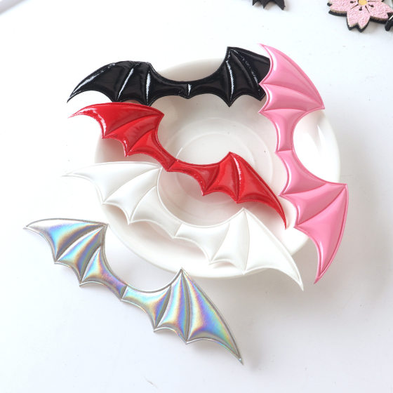 Halloween Leather Demon Bat Wings Costume Vampire Hairpin Ornament Handmade DIY Ornament Accessories