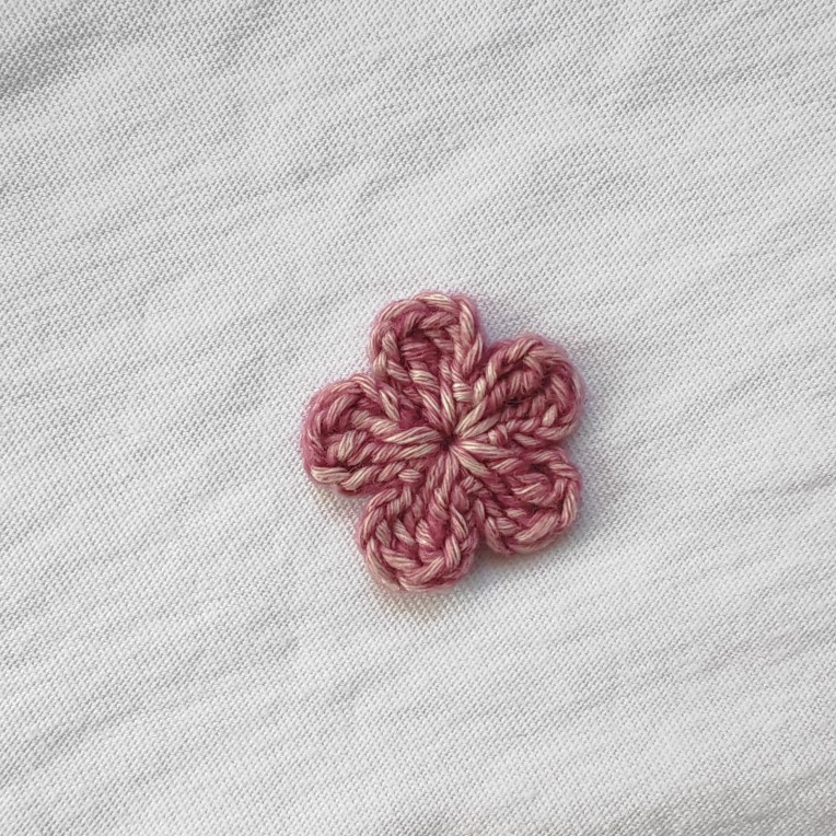 三厘米花手工钩织毛线花朵复古文艺范装饰贴布配件耳环发夹叶子