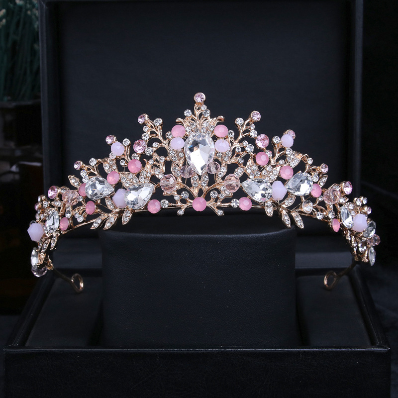 Rosa Frozen Kinderkrone Mit Strass Und Kristall Für Geburtstage_voghion.com