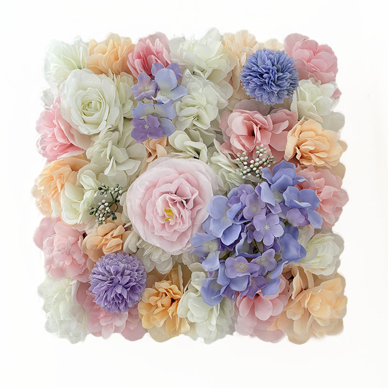 Pared de flores simulada rosa pared de plantas de bodas artículos de fondo decoración pared de flores falsas peonía diseño de fila de flores del centro comercial