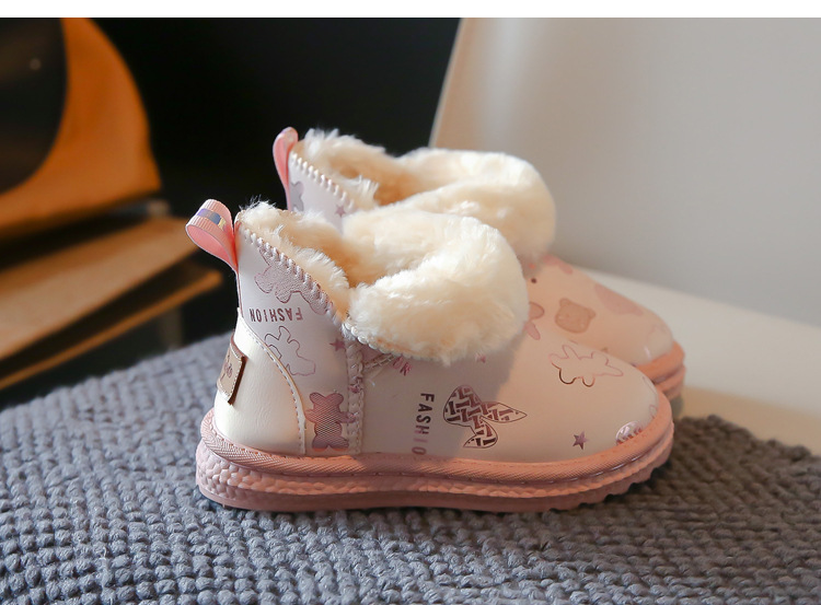 Simpatiche scarpe di cotone da ragazza 2023 nuovi stivali invernali di cotone morbidi e spessi isolanti, antiscivolo, stivali da neve per ragazzi,_voghion.com