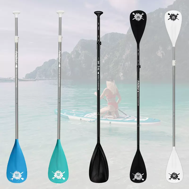 【工厂定制】冲浪板划桨铝合金双头桨可拆卸组装三节船桨单双两用