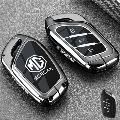 Suitable for Mg 4 Key Cover New Mg5 Scorpio Mg6 Ruixing Zs Ruiting Es5 Pilot Hs Car Buckle Shell (Static Rod/Key Bag) - type-a-key-gun-black-single-shell
