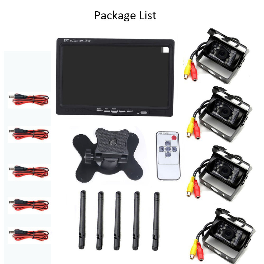Car Backup Camera Bus Truck Harvester Car HD 24v Night Vision Infrared Waterproof Camera