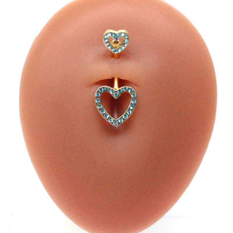 Gabby Europäischer und amerikanischer grenzüberschreitender herzförmiger Perlenring-Nabelstecker-Körperpiercing-Schmuckhersteller auf Lager_voghion.com