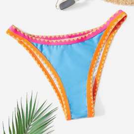 2024跨境亚马逊新款欧美三角裤比基尼泳裤性感个性时尚沙滩bikini