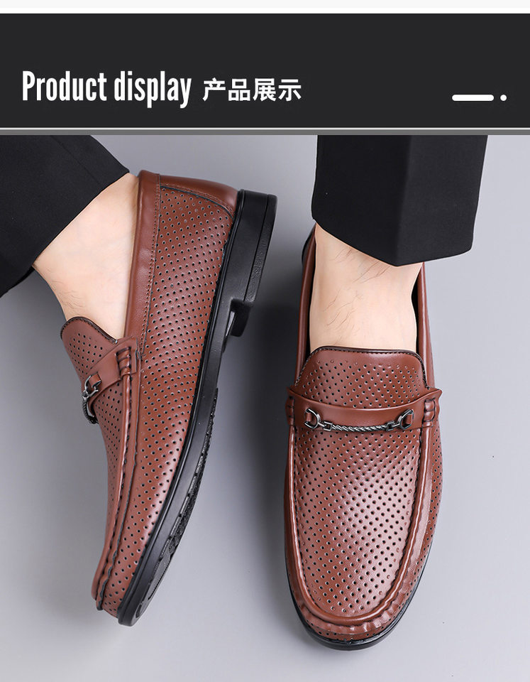Dép sandal nam bít mũi da lộn mềm đế bằng phong cách Anh — Màu nâu, Màu đen chi tiết 16