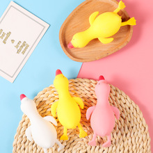 发泄大白鹅网红解压冲鸭卡通趴趴鸭子可爱搪胶慢回弹减压玩具批发