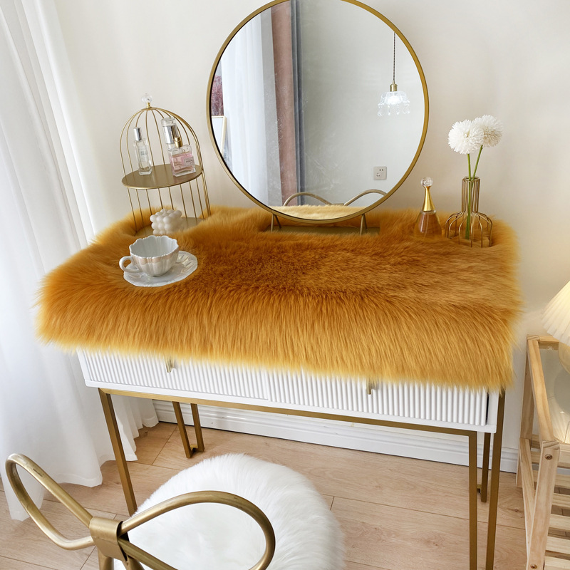 Car Carpet | 木馨居 Plush Chair Cushion - light-camel-4040cm-square