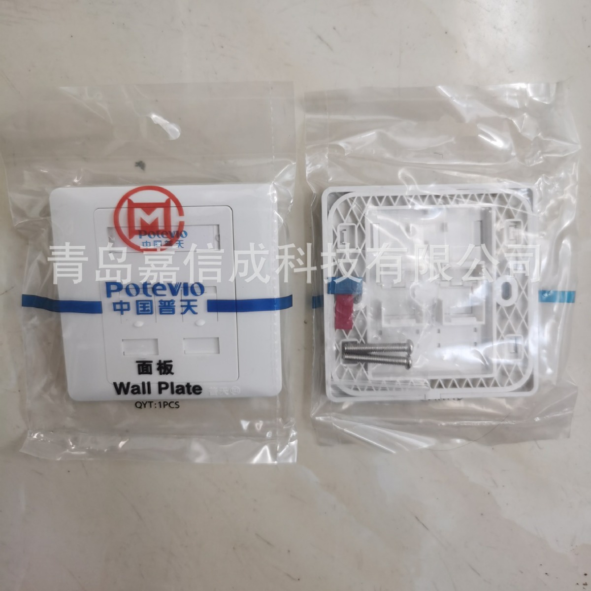 中国普天双口信息面板 网络电话RJ45面板 不含模块 PT/MB.001.02