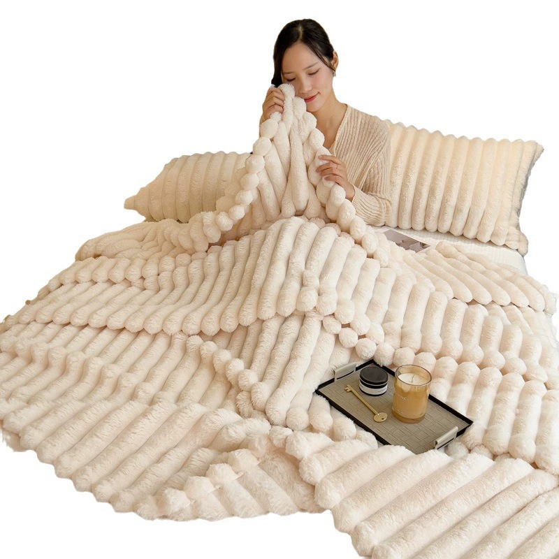Cross-border Amazon plush blanket Comfortable blanket office nap blanket solid color blanket