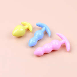 果冻后庭女用肛塞尾巴大拉珠肛珠女性肛门器玩具调情趣成人性用品