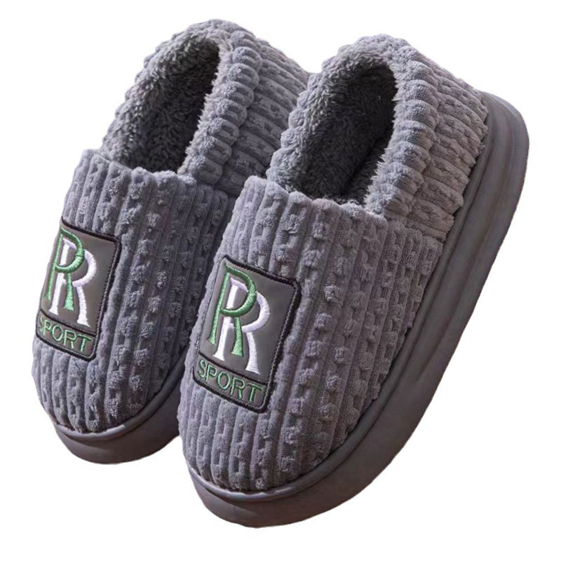 Pantuflas de algodón EVA para hombre, invierno, talla extra grande, uso doméstico, suela gruesa, felpa ultra gruesa, zapatos de algodón gruesos para hombre, extra gruesos y cálidos.