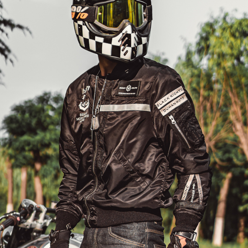 Duhanmo Diablo Rider Jacket Motorcycle Riding Suit Classic Bomber Jacket Reflective Drop-Resistant CE Gear Duhanmo Diablo Rider Jacket Motorcycle Riding Suit Classic Bomber Jacket Reflective Drop-Resistant CE Gear