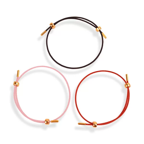 1.5mm Steel Wire Rope Adjustable Bracelet DIY Bead Threading 3D Hard Gold Bracelet Fashion Wholesale Personalized Small Hole Rope
