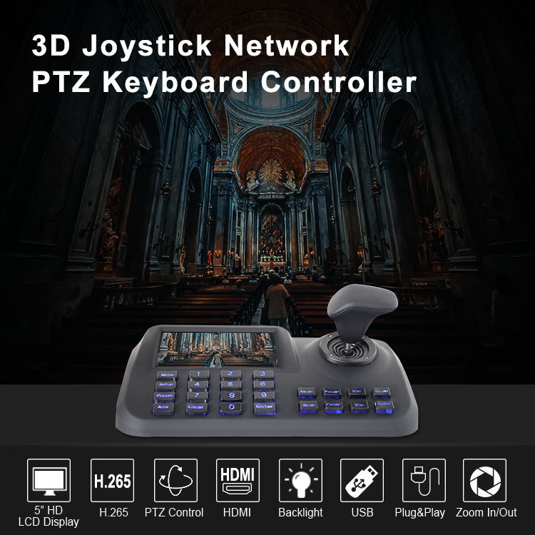 Gimbal Machine Control Keyboard Onvif Protocol Network Analog Keyboard Security Monitoring 5inch Monitor Gimbal Machine Control Keyboard Onvif Protocol Network Analog Keyboard Security Monitoring 5inch Monitor