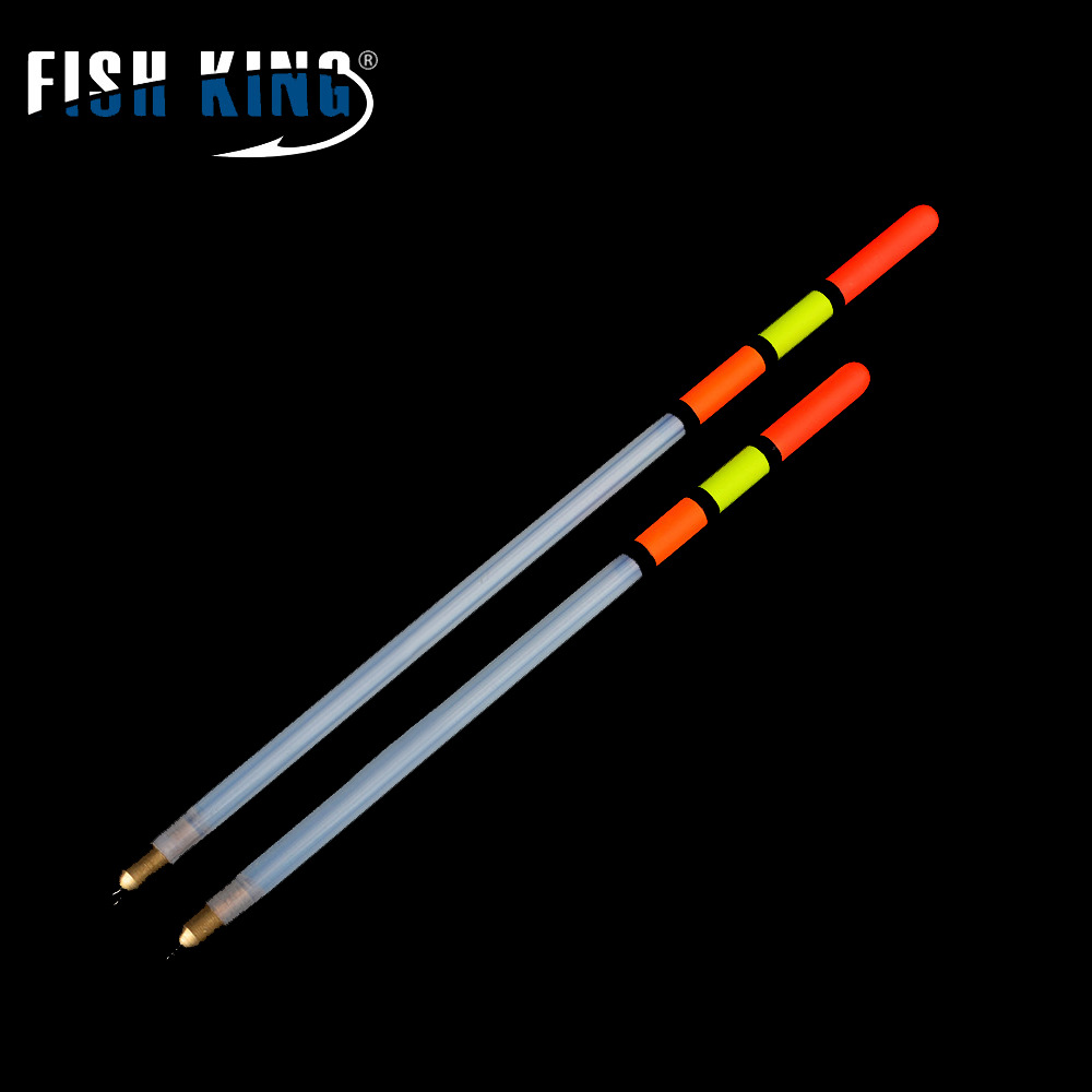 FISHKING fábrica de pescado hueco flotador de pescado de plástico flotador hueco llamativo flotador perlas flotantes transparentes flotador de tubo de flotador de pescado ligero