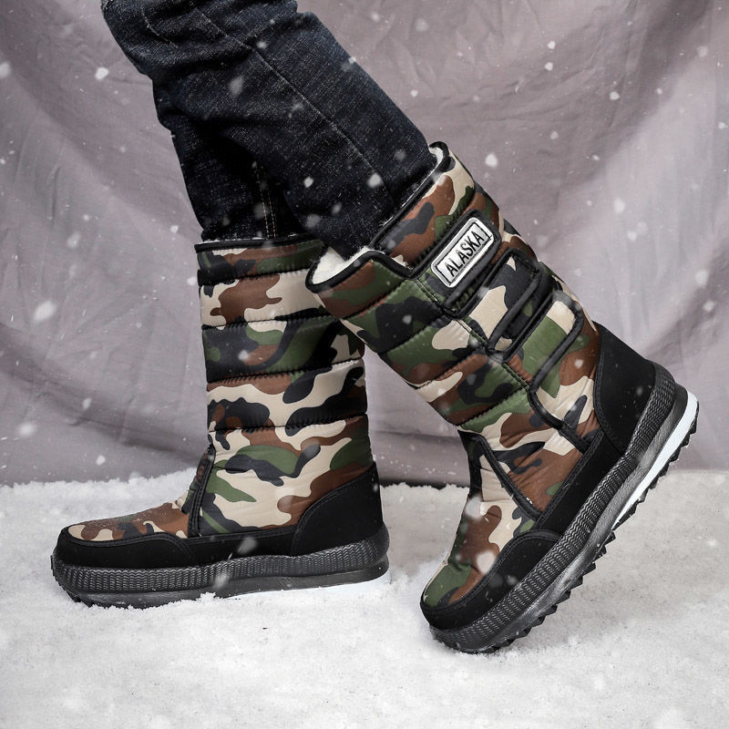 Winter keep warm non-slip ski high boots platform