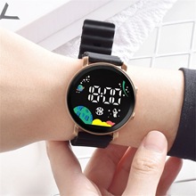 新款LED太空人手表学生电子表时尚ins风硅胶海洋表带电子手表