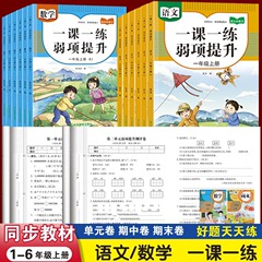 同步人教版課本教材小學生1-2-3-4-56年級一課一練弱項提升試卷
