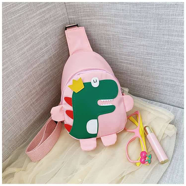 Bolsas de dibujos animados para niños dinosaurios bolsas de pecho para niños lindas mochilas para niños bebés inclinados en stock
