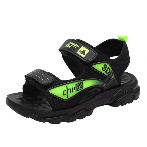 Durable Summer Children's Sandals for Boys, Fashionable, Non-slip, Wear-resistant, Suitable for Middle Children, Beach Shoes with Soft Soles, Cool Slippers, Breathable
