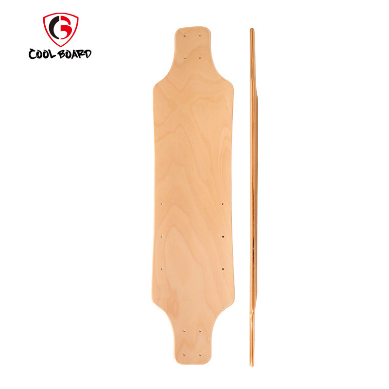 Factory sales electric skateboard plate four-wheel W-type flat concave plate surface 9-layer full Dongfeng electric skateboard light plate