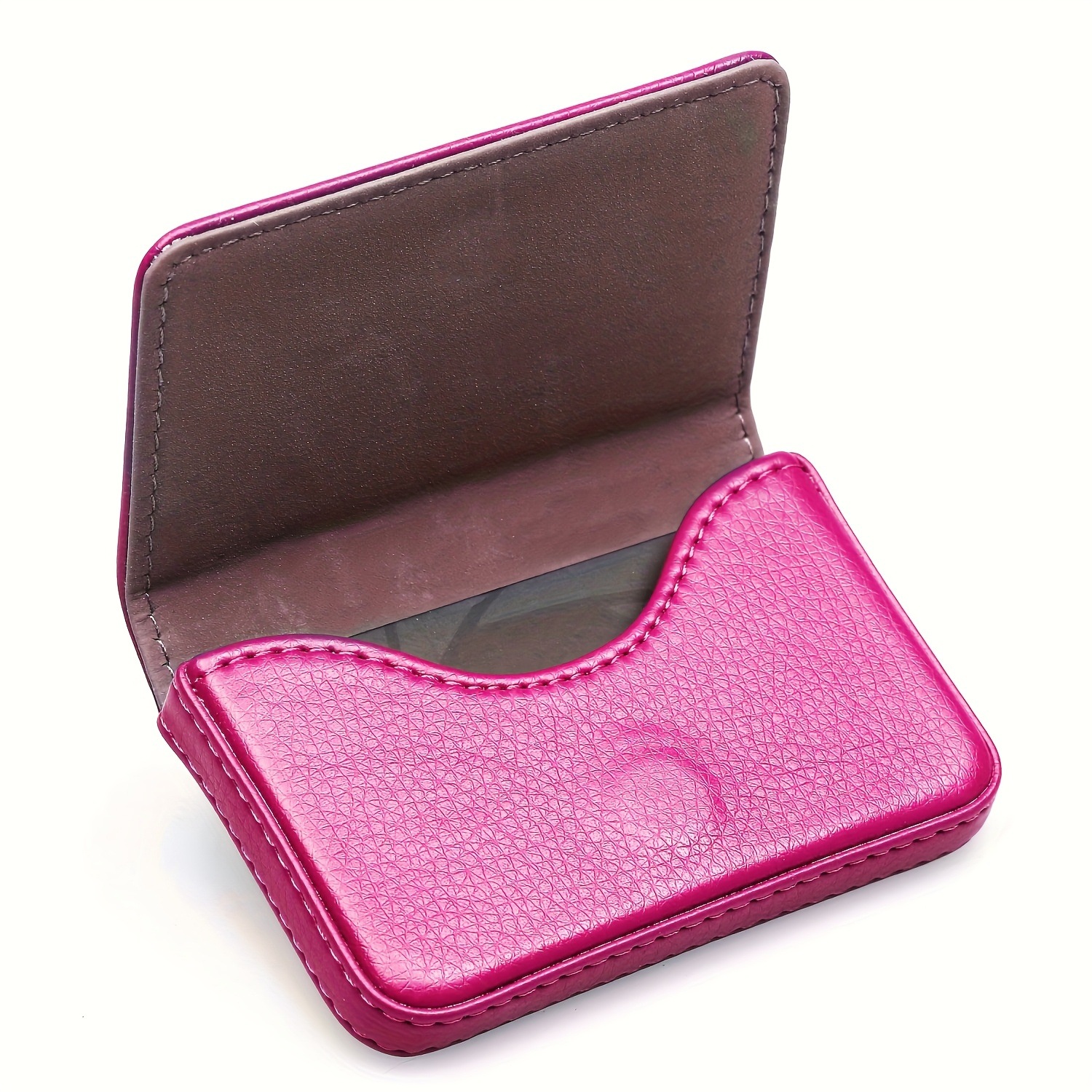 [rfid Blocking Wallet Sleek Pink Beige Synthetic Leather跨境]
