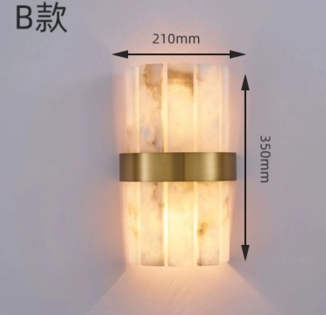 Decoración de la pared moderna lámpara de pared minimalista de cobre nube balcón atmósfera creativa cabezal de cama de piedra lámpara de pared comedor sala de estar lavado
