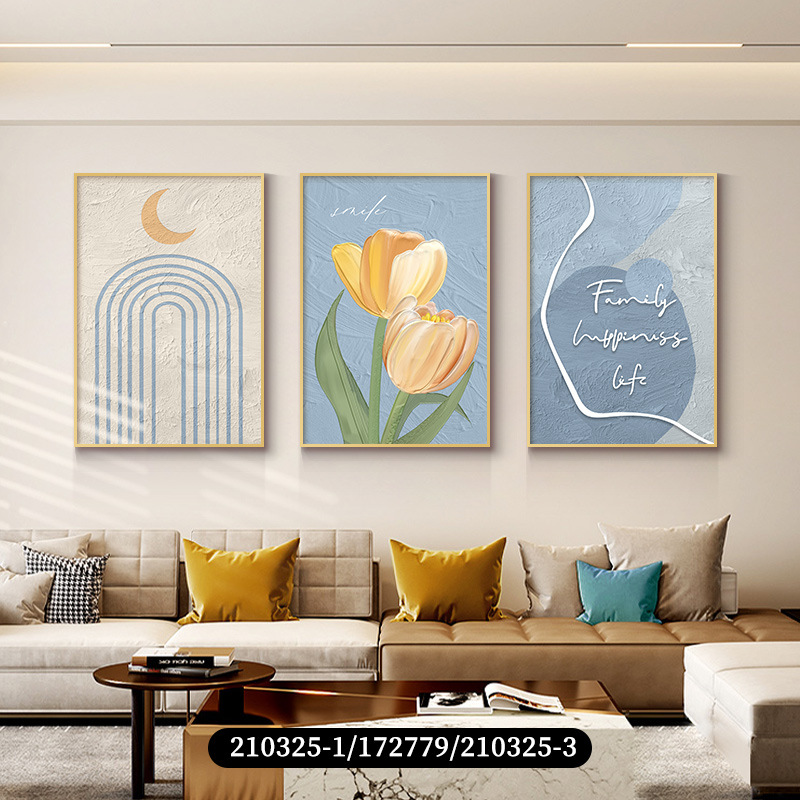 Cream viento sala de estar decoración de fondo sofá mural mural atmósfera de alta calidad 2026 nuevo estilo de alta calidad pintura colgante image 15