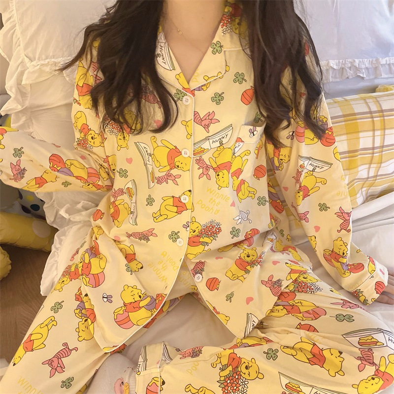 工場卸売りpyjamas日系アニメ布丁犬パジャマ女春秋綿長袖長ズボンカバー対外貿易|undefined