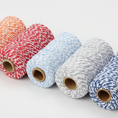 Two-color plied thread Christmas party decoration cotton thread wrapped rice dumpling rope thread 2MM100 meters colorful thick cotton rope
